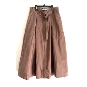 & OTHER STORIES Zip Front Midi Skirt w/Pockets